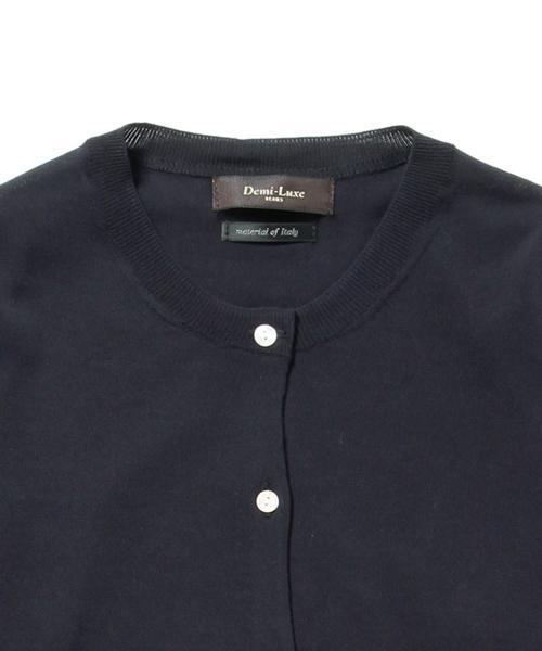 Demi-Luxe BEAMS（デミルクス ビームス）の「Demi-Luxe BEAMS / 16G クルーネック カーディガン（カーディガン/ボレロ・レディース・ホワイト/サックスブルー/ネイビー・ONE SIZE）」の11枚目の写真