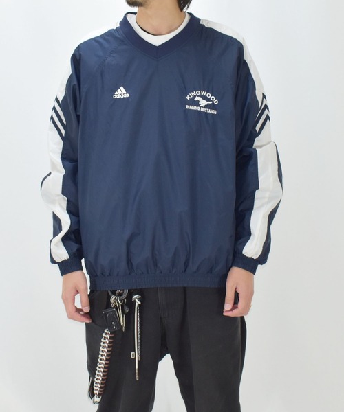 adidas(アディダス)の「【ヴィンテージ古着】adidas/アディダス プルオーバーナイロンジャケット(ナイロンジャケット・メンズ・ネイビー・LARGE)」の9枚目の写真