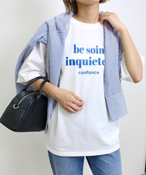 MLI'A(エムリア)の「アソートロゴTシャツ(Tシャツ/カットソー・レディース・ホワイト×グリーン/ホワイト×ブラック/ホワイト系その他6/ホワイト系8・M)」の4枚目の写真