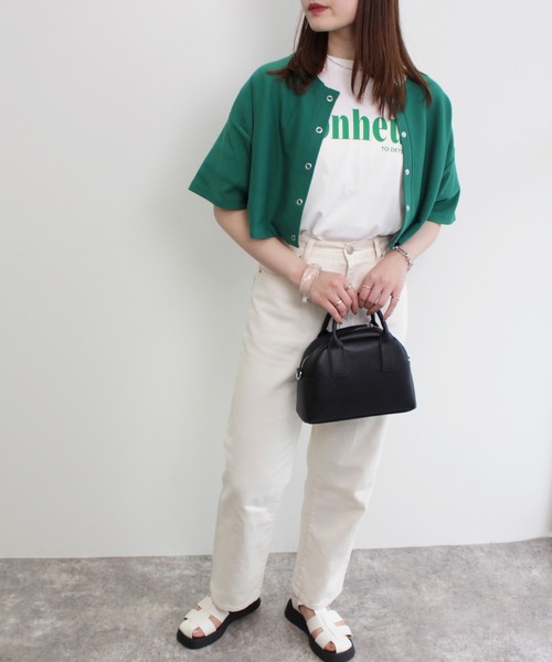 MLI'A(エムリア)の「アソートロゴTシャツ(Tシャツ/カットソー・レディース・ホワイト×グリーン/ホワイト×ブラック/ホワイト系その他6/ホワイト系8・M)」の18枚目の写真