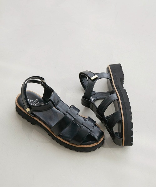 ROPE' PICNIC(ロペピクニック)の「プラットフォームグルカサンダル(サンダル・レディース・ブラック/キナリ・22.5cm/23.5cm/24.5cm)」の1枚目の写真