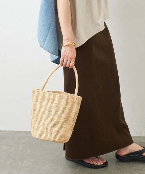 MADE IN MADA（メイドインマダ）の「【MADE IN MADA /メイドインマダ】NAIVO BAG：バッグ（ハンドバッグ・レディース・ナチュラル/ブラウン・FREE）」の4枚目の写真