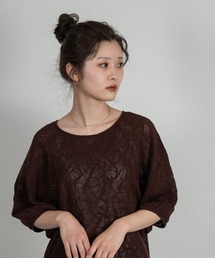 pattern puff sleeve tops