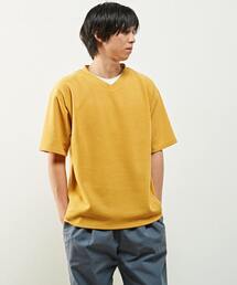 ミニワッフルVネックカットソー