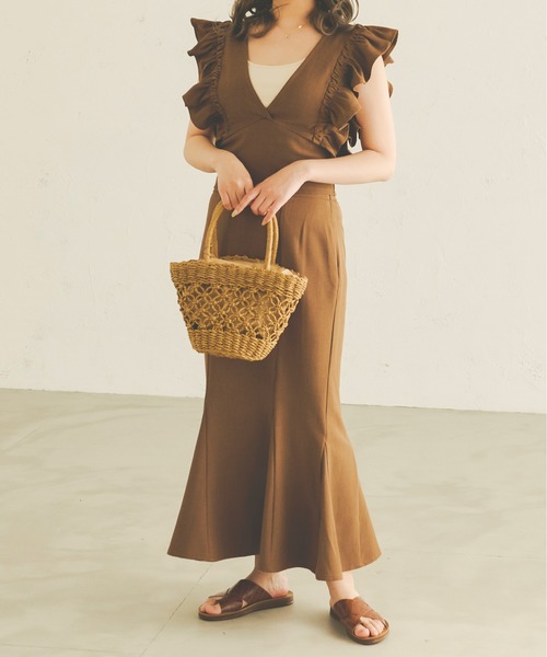 Ambre Neige(アンブルネージュ)の「パターンフレアマーメイドスカート/【WEB/EC限定商品】(スカート・レディース・ベージュ/アイボリー/ダークブラウン・SMALL/MEDIUM)」の7枚目の写真