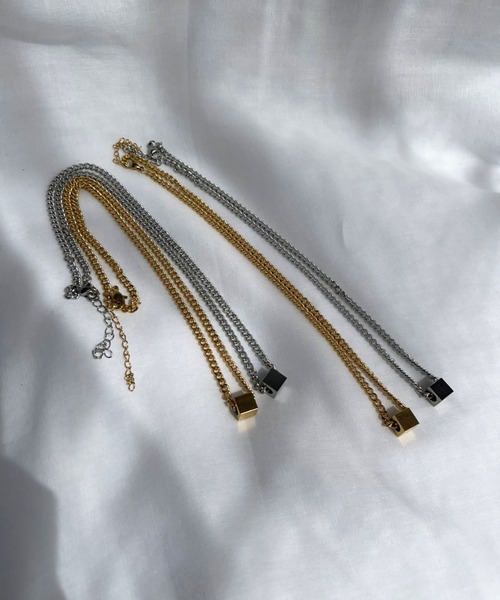 BROTHERHOOD(ブラザーフッド)の「【BROTHERHOOD】キューブ ネックレス(ネックレス・メンズ・ゴールド/シルバー・MEDIUM/SMALL/LARGE)」の5枚目の写真