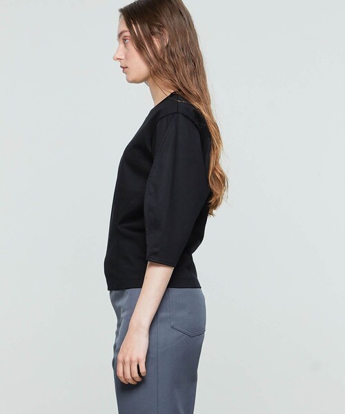 CINOH(チノ)の「【CINOH/(チノ)】《STUDIOUS別注》別注ボリュームスリーブTEE 22SCU503(Tシャツ/カットソー・レディース・ブラック/アイボリー・38)」の7枚目の写真