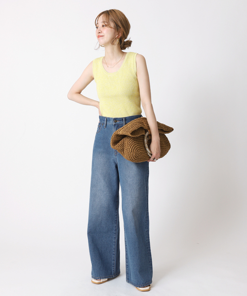 B.C STOCK（ベーセーストック）の「メランジニットタンクトップ（タンクトップ・レディース・カーキ/イエロー/ブルー系その他・FREE）」の13枚目の写真