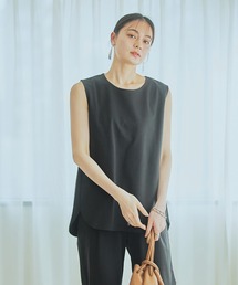 macocca（マコッカ）の「RESERU リセル ノースリーブチュニック ルームウェア マグワート（ヨモギ）加工（Tシャツ/カットソー）」