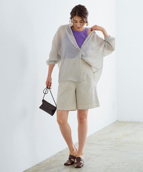 KOBE LETTUCE（コウベレタス）の「ヘビーコットンアメスリリブタンクトップ（タンクトップ・レディース・ブラック/ホワイト/グリーン/グレイッシュベージュ/パープル/チャコール・FREE）」の8枚目の写真