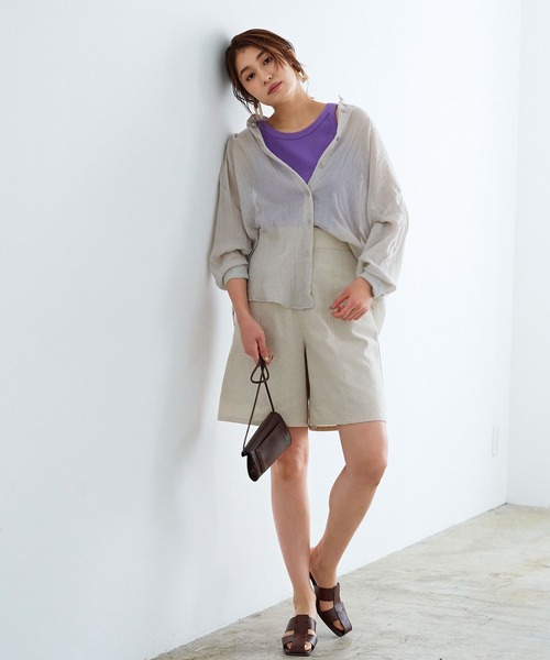 KOBE LETTUCE（コウベレタス）の「ヘビーコットンアメスリリブタンクトップ（タンクトップ・レディース・ブラック/ホワイト/グリーン/グレイッシュベージュ/パープル/チャコール・FREE）」の9枚目の写真