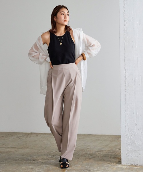 KOBE LETTUCE（コウベレタス）の「ヘビーコットンアメスリリブタンクトップ（タンクトップ・レディース・ブラック/ホワイト/グリーン/グレイッシュベージュ/パープル/チャコール・FREE）」の11枚目の写真