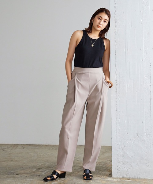 KOBE LETTUCE（コウベレタス）の「ヘビーコットンアメスリリブタンクトップ（タンクトップ・レディース・ブラック/ホワイト/グリーン/グレイッシュベージュ/パープル/チャコール・FREE）」の12枚目の写真