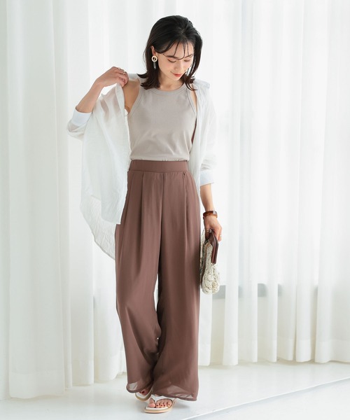 KOBE LETTUCE（コウベレタス）の「ヘビーコットンアメスリリブタンクトップ（タンクトップ・レディース・ブラック/ホワイト/グリーン/グレイッシュベージュ/パープル/チャコール・FREE）」の13枚目の写真