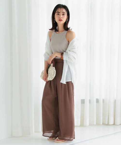 KOBE LETTUCE（コウベレタス）の「ヘビーコットンアメスリリブタンクトップ（タンクトップ・レディース・ブラック/ホワイト/グリーン/グレイッシュベージュ/パープル/チャコール・FREE）」の21枚目の写真