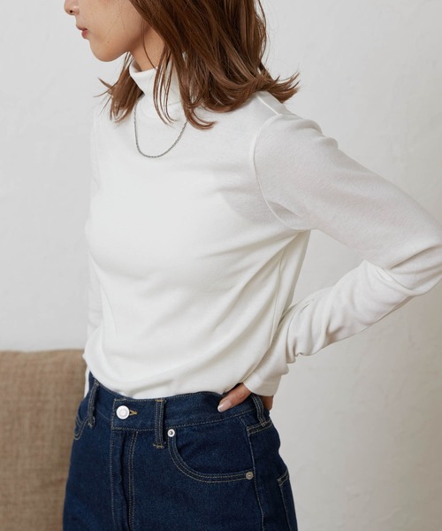 WEGO（ウィゴー）の「WEGO/タートルロンT（Tシャツ/カットソー・レディース・ホワイト/ライトグレー/ブラック/ブラック系その他5・FREE）」の6枚目の写真