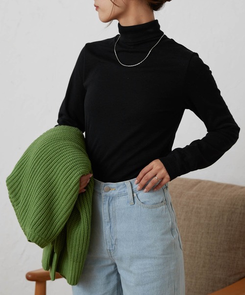 WEGO（ウィゴー）の「WEGO/タートルロンT（Tシャツ/カットソー・レディース・ホワイト/ライトグレー/ブラック/ブラック系その他5・FREE）」の8枚目の写真