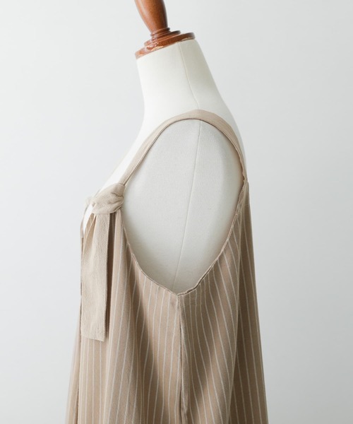 osharewalker（オシャレウォーカー）の「【廃盤】『肩紐リボンストライプ柄ジャンパースカート』（ジャンパースカート・レディース・ベージュ/ネイビー・1/2）」の20枚目の写真