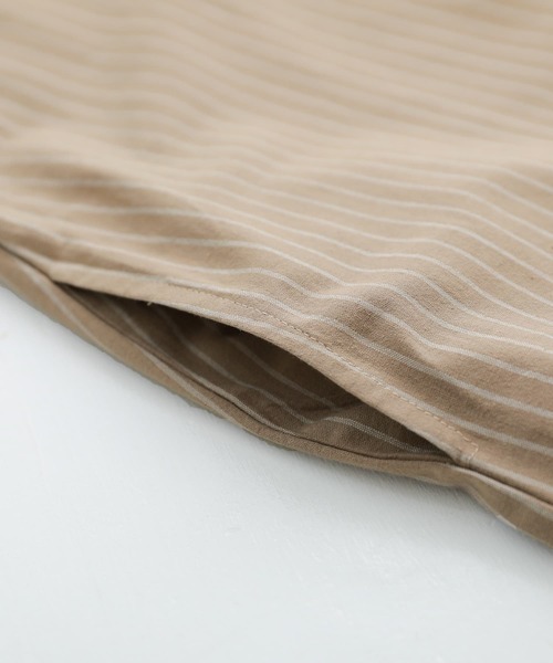 osharewalker（オシャレウォーカー）の「【廃盤】『肩紐リボンストライプ柄ジャンパースカート』（ジャンパースカート・レディース・ベージュ/ネイビー・1/2）」の21枚目の写真