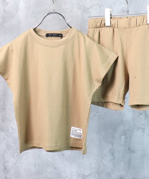 THE CASUAL（カジュアル）の「ノースリーブTシャツ ショートパンツ セットアップ キッズ（Tシャツ/カットソー・キッズ・杢グレー/チャコール/ブラック/モカ/ベージュ/ミント/ネイビー/ピンク・150cm/160cm/130cm/140cm/110cm/120cm/100cm）」の5枚目の写真