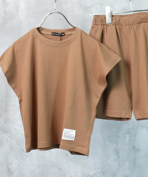 THE CASUAL（カジュアル）の「ノースリーブTシャツ ショートパンツ セットアップ キッズ（Tシャツ/カットソー・キッズ・杢グレー/チャコール/ブラック/モカ/ベージュ/ミント/ネイビー/ピンク・150cm/160cm/130cm/140cm/110cm/120cm/100cm）」の4枚目の写真