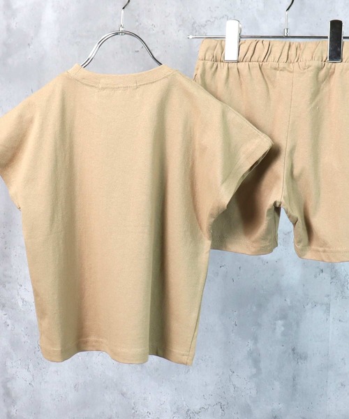THE CASUAL（カジュアル）の「ノースリーブTシャツ ショートパンツ セットアップ キッズ（Tシャツ/カットソー・キッズ・杢グレー/チャコール/ブラック/モカ/ベージュ/ミント/ネイビー/ピンク・150cm/160cm/130cm/140cm/110cm/120cm/100cm）」の9枚目の写真