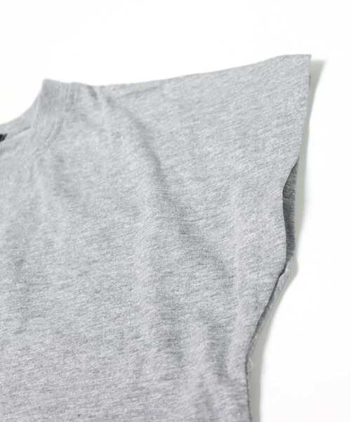 THE CASUAL（カジュアル）の「ノースリーブTシャツ ショートパンツ セットアップ キッズ（Tシャツ/カットソー・キッズ・杢グレー/チャコール/ブラック/モカ/ベージュ/ミント/ネイビー/ピンク・150cm/160cm/130cm/140cm/110cm/120cm/100cm）」の12枚目の写真