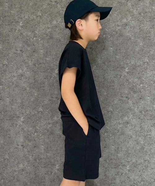 THE CASUAL（カジュアル）の「ノースリーブTシャツ ショートパンツ セットアップ キッズ（Tシャツ/カットソー・キッズ・杢グレー/チャコール/ブラック/モカ/ベージュ/ミント/ネイビー/ピンク・150cm/160cm/130cm/140cm/110cm/120cm/100cm）」の22枚目の写真