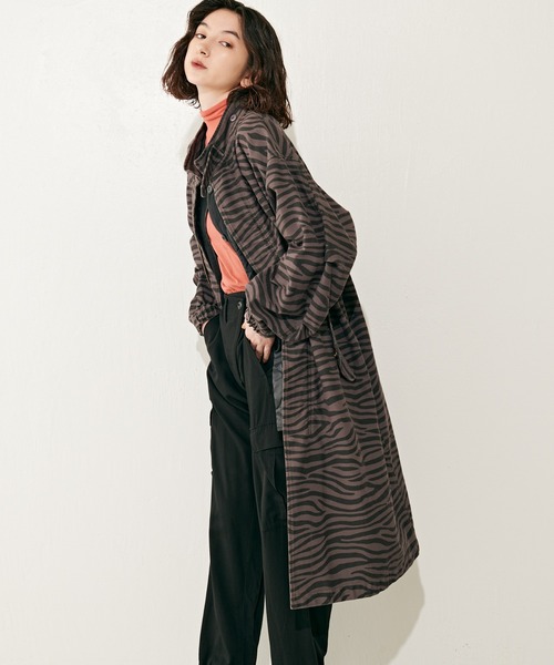Lui's（ルイス）の「ライナー付きゼブラプリントモッズコート（モッズコート・レディース・グレー・FREE）」の16枚目の写真