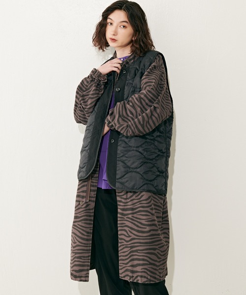 Lui's（ルイス）の「ライナー付きゼブラプリントモッズコート（モッズコート・レディース・グレー・FREE）」の17枚目の写真