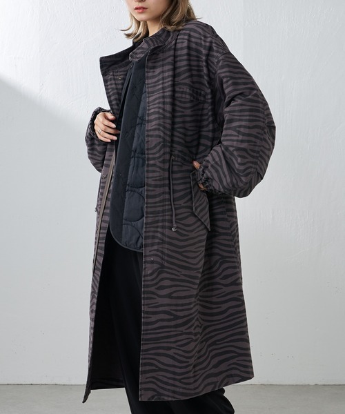 Lui's（ルイス）の「ライナー付きゼブラプリントモッズコート（モッズコート・レディース・グレー・FREE）」の20枚目の写真