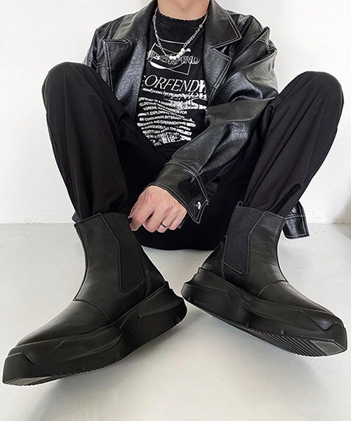 WESTBOY(ウエストボーイ)の「ハイソールサイドゴアブーツWO22SH11【WB ORIGINALS】(ブーツ・メンズ・ブラック/ホワイト・43/40/41/42)」の7枚目の写真