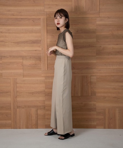 Amiur(エミレ)の「front slit long tight skirt(スカート・レディース・ブラック/グリーン/グレー系その他・FREE)」の13枚目の写真