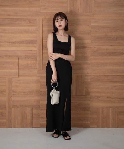 Amiur(エミレ)の「front slit long tight skirt(スカート・レディース・ブラック/グリーン/グレー系その他・FREE)」の18枚目の写真