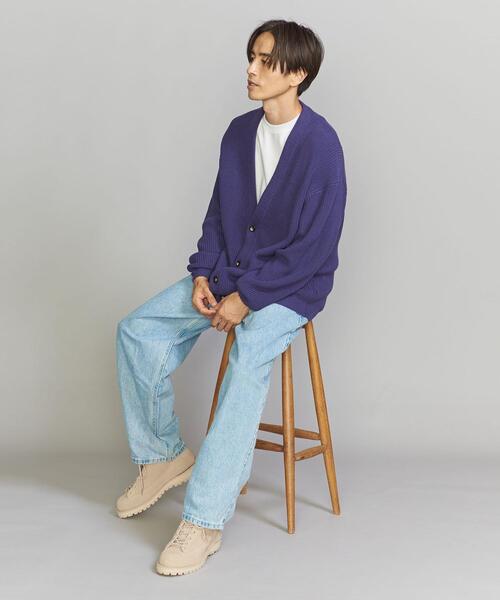 BEAUTY&YOUTH UNITED ARROWS（ビューティーアンドユースユナイテッドアローズ）の「バルキー アゼ オーバーサイズ Vカーディガン（カーディガン/ボレロ・メンズ・ブラック/グレー/パープル・L/XL/M/S）」の8枚目の写真