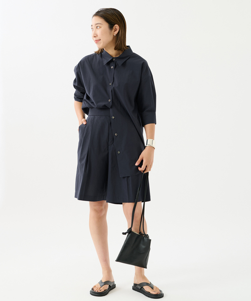 journal standard L'essage(ジャーナルスタンダードレサージュ)の「OUMIタイプライターショートパンツ(その他パンツ・レディース・キャメル/ネイビー・FREE)」の18枚目の写真