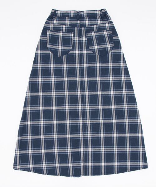 SELECT LEVERY（セレクトリベリー）の「綿麻チェックスカート（スカート・レディース・ベージュ/ネイビー/ブラック/ブラウン・LARGE/MEDIUM/SMALL/X-LARGE）」の5枚目の写真