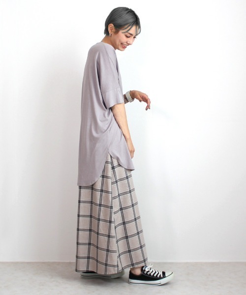 SELECT LEVERY（セレクトリベリー）の「綿麻チェックスカート（スカート・レディース・ベージュ/ネイビー/ブラック/ブラウン・LARGE/MEDIUM/SMALL/X-LARGE）」の10枚目の写真