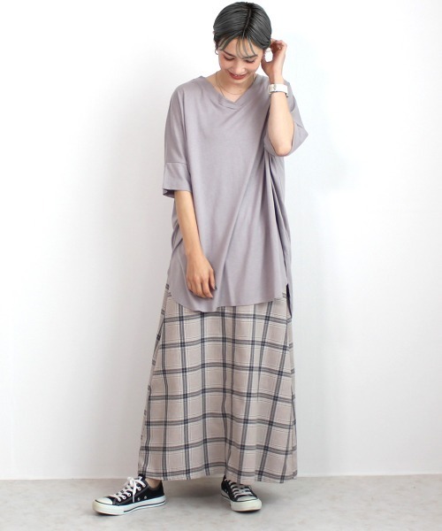 SELECT LEVERY（セレクトリベリー）の「綿麻チェックスカート（スカート・レディース・ベージュ/ネイビー/ブラック/ブラウン・LARGE/MEDIUM/SMALL/X-LARGE）」の19枚目の写真