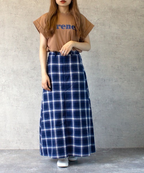 SELECT LEVERY（セレクトリベリー）の「綿麻チェックスカート（スカート・レディース・ベージュ/ネイビー/ブラック/ブラウン・LARGE/MEDIUM/SMALL/X-LARGE）」の20枚目の写真