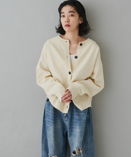 Auntie Rosa Holiday（アンティローザホリデー）の「2WAYボリュームスリーブカーデ（カーディガン/ボレロ・レディース・ブラウン/アイボリー/ブラック・FREE）」の5枚目の写真