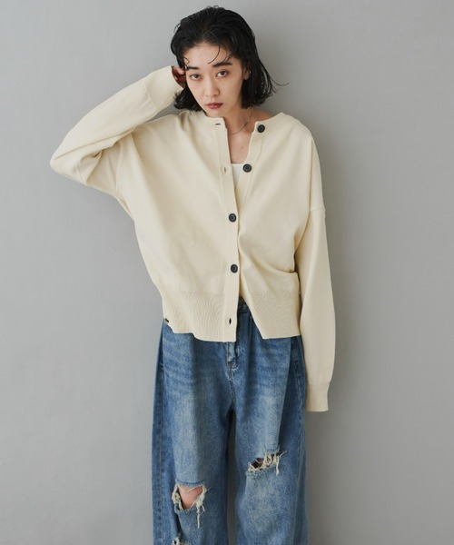 Auntie Rosa Holiday（アンティローザホリデー）の「2WAYボリュームスリーブカーデ（カーディガン/ボレロ・レディース・ブラウン/アイボリー/ブラック・FREE）」の7枚目の写真