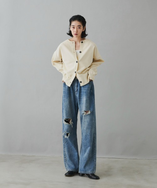 Auntie Rosa Holiday（アンティローザホリデー）の「2WAYボリュームスリーブカーデ（カーディガン/ボレロ・レディース・ブラウン/アイボリー/ブラック・FREE）」の17枚目の写真