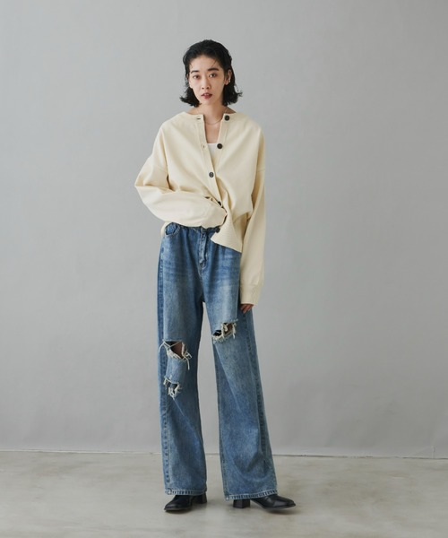 Auntie Rosa Holiday（アンティローザホリデー）の「2WAYボリュームスリーブカーデ（カーディガン/ボレロ・レディース・ブラウン/アイボリー/ブラック・FREE）」の18枚目の写真