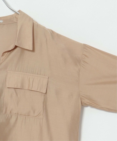 notch.(ノッチ)の「光沢クロップドシャツ(シャツ/ブラウス・レディース・ブラック/ベージュ・M)」の7枚目の写真