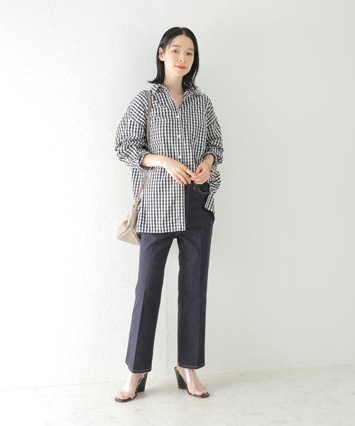 plage（プラージュ）の「Boys box シャツ（シャツ/ブラウス・レディース・カーキ/ホワイト/ブラック×ブラック/スミクロ・FREE）」の5枚目の写真