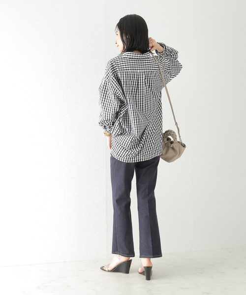 plage（プラージュ）の「Boys box シャツ（シャツ/ブラウス・レディース・カーキ/ホワイト/ブラック×ブラック/スミクロ・FREE）」の7枚目の写真