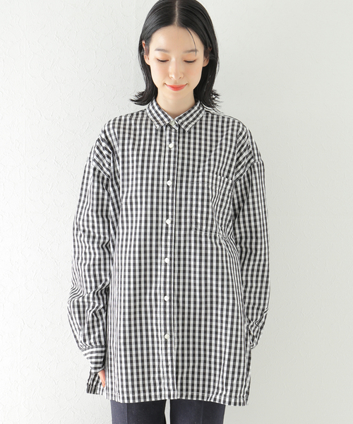 plage（プラージュ）の「Boys box シャツ（シャツ/ブラウス・レディース・カーキ/ホワイト/ブラック×ブラック/スミクロ・FREE）」の15枚目の写真