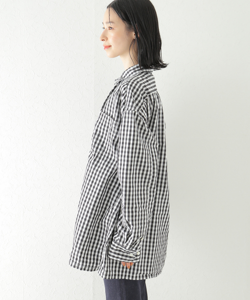 plage（プラージュ）の「Boys box シャツ（シャツ/ブラウス・レディース・カーキ/ホワイト/ブラック×ブラック/スミクロ・FREE）」の16枚目の写真