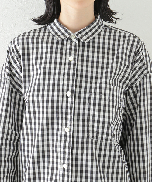 plage（プラージュ）の「Boys box シャツ（シャツ/ブラウス・レディース・カーキ/ホワイト/ブラック×ブラック/スミクロ・FREE）」の18枚目の写真